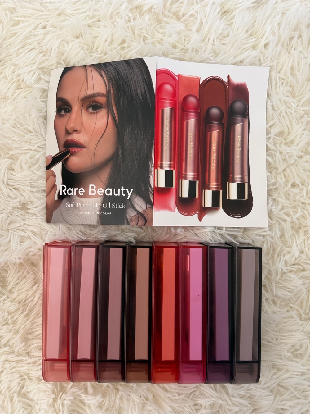 Rare Beauty Lip Set with Light Pink Bag and Magenta Handles - Picture 6 of 6